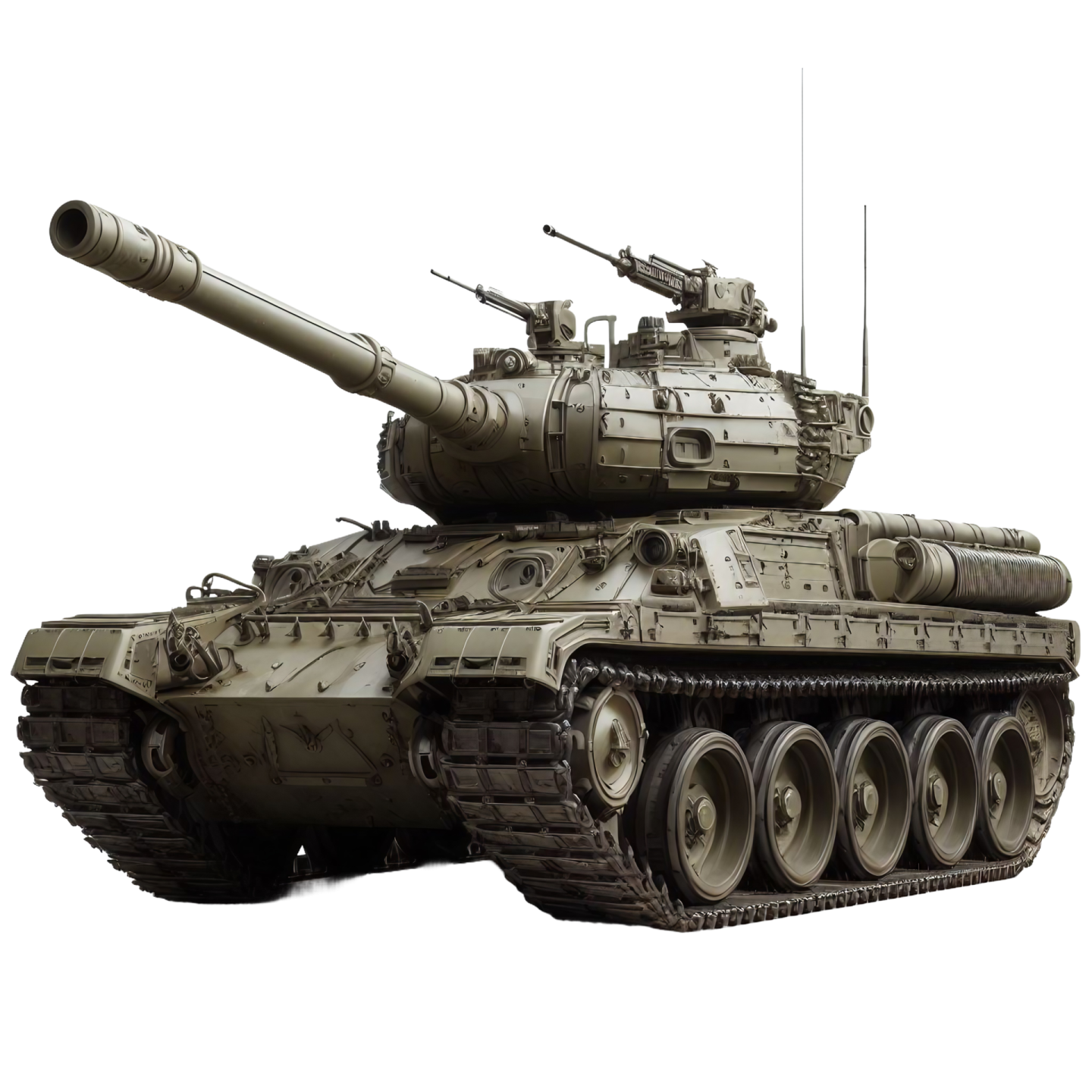 a military tank on a white background