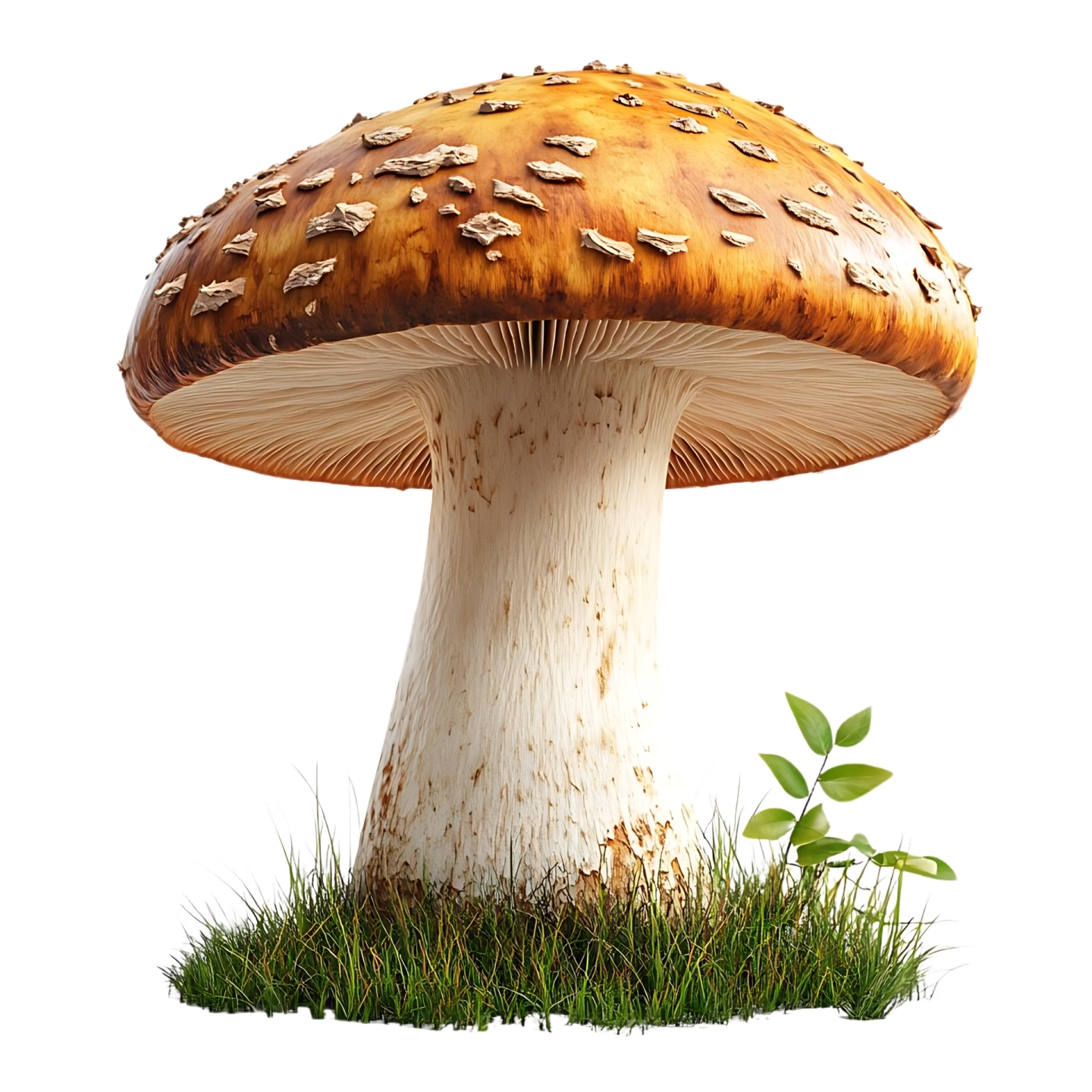 a mushroom on the ground