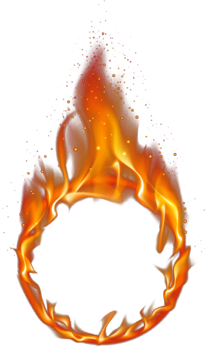 a fire ring on a white background