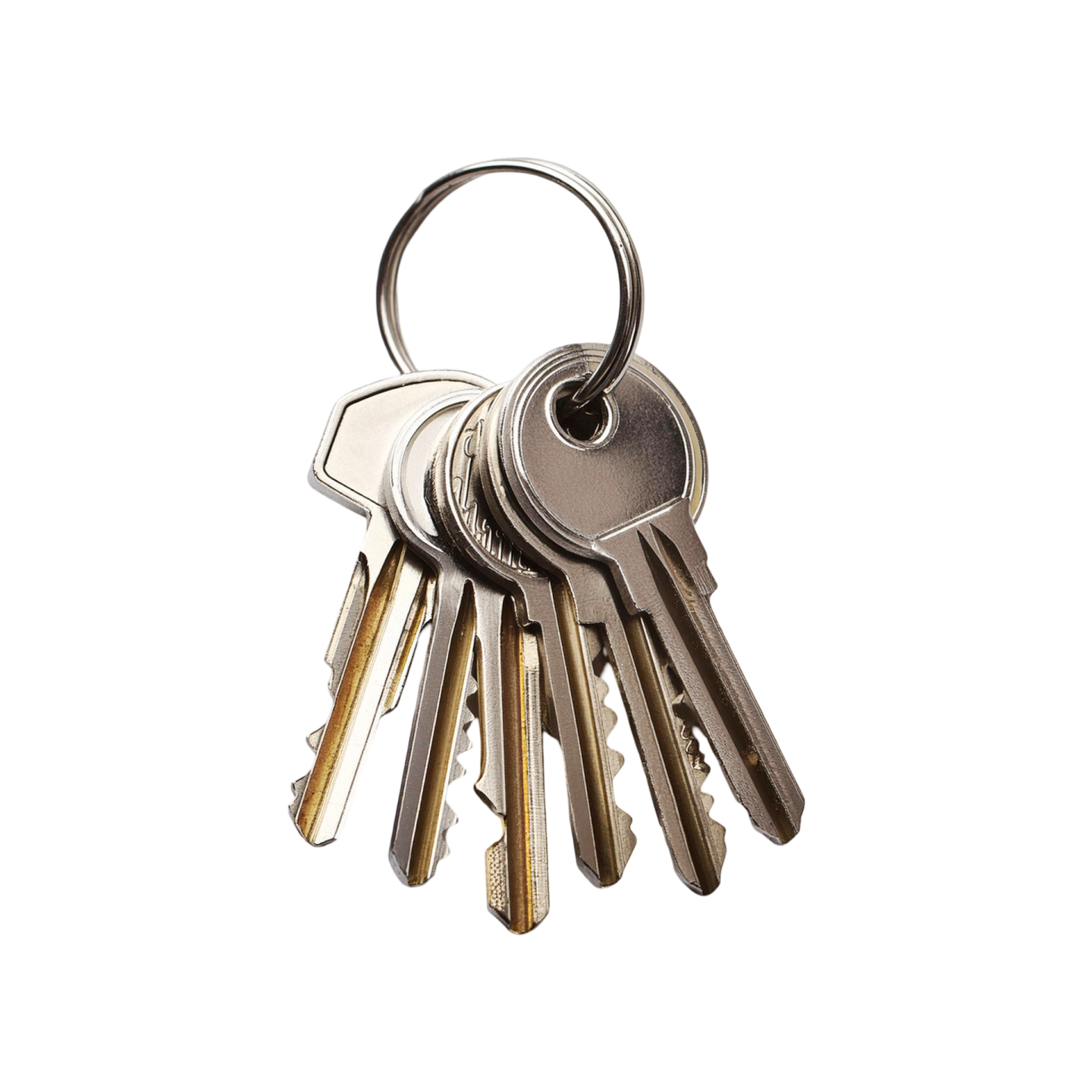 a bunch of keys on a white background