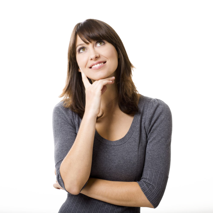 a woman is looking up at the camera