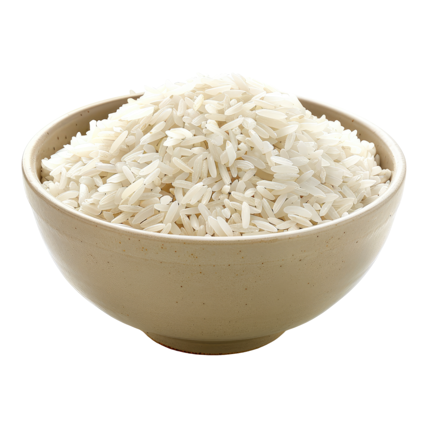 a bowl of rice on a white background
