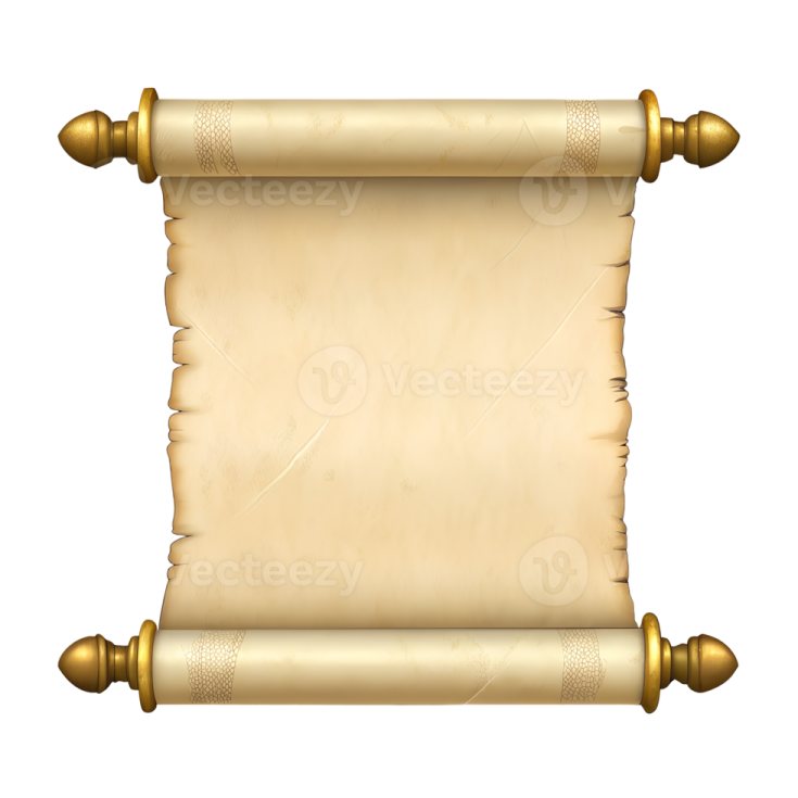 an old scroll on a white background