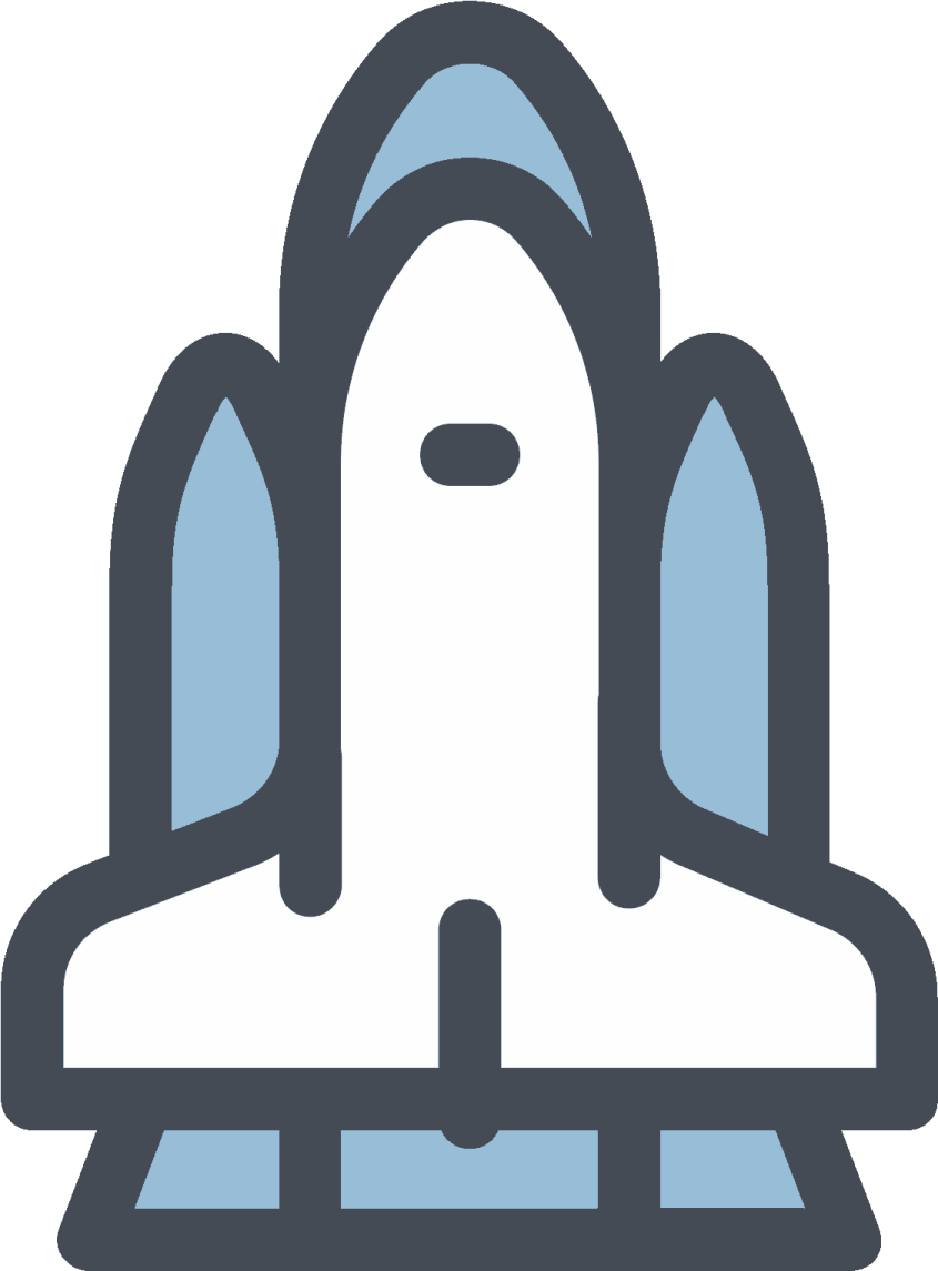 a white and blue icon of a tombstone