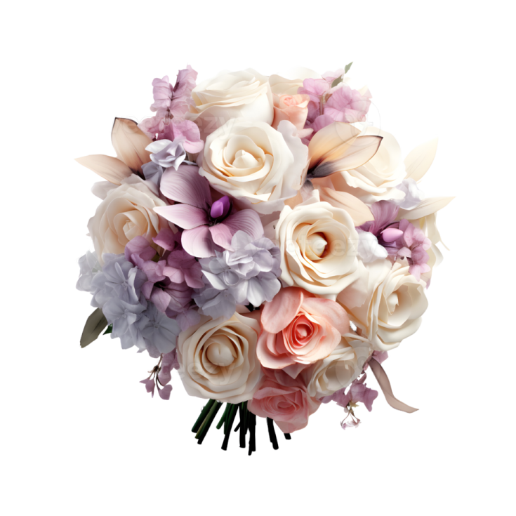a bouquet of flowers on a white background
