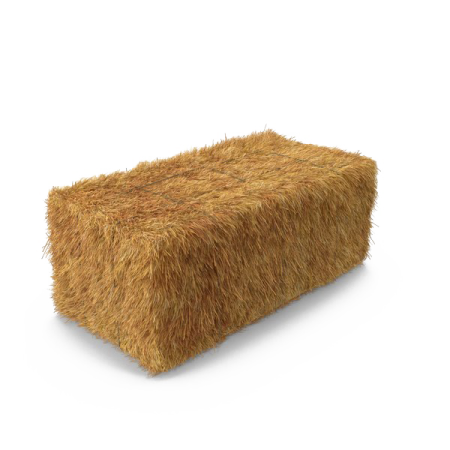 a hay bale on a white background