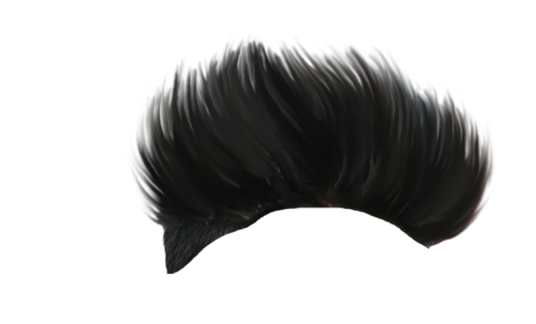 a drawing of a man's hair