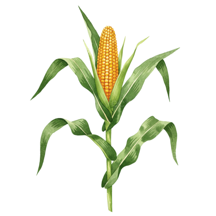 a corn on a white background