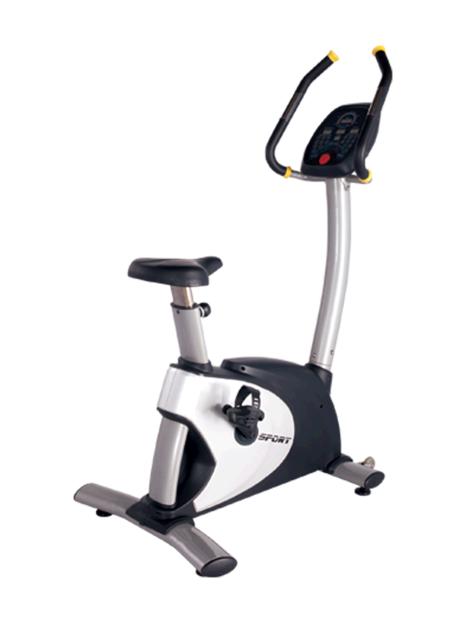 a stationary bike with the seat up
