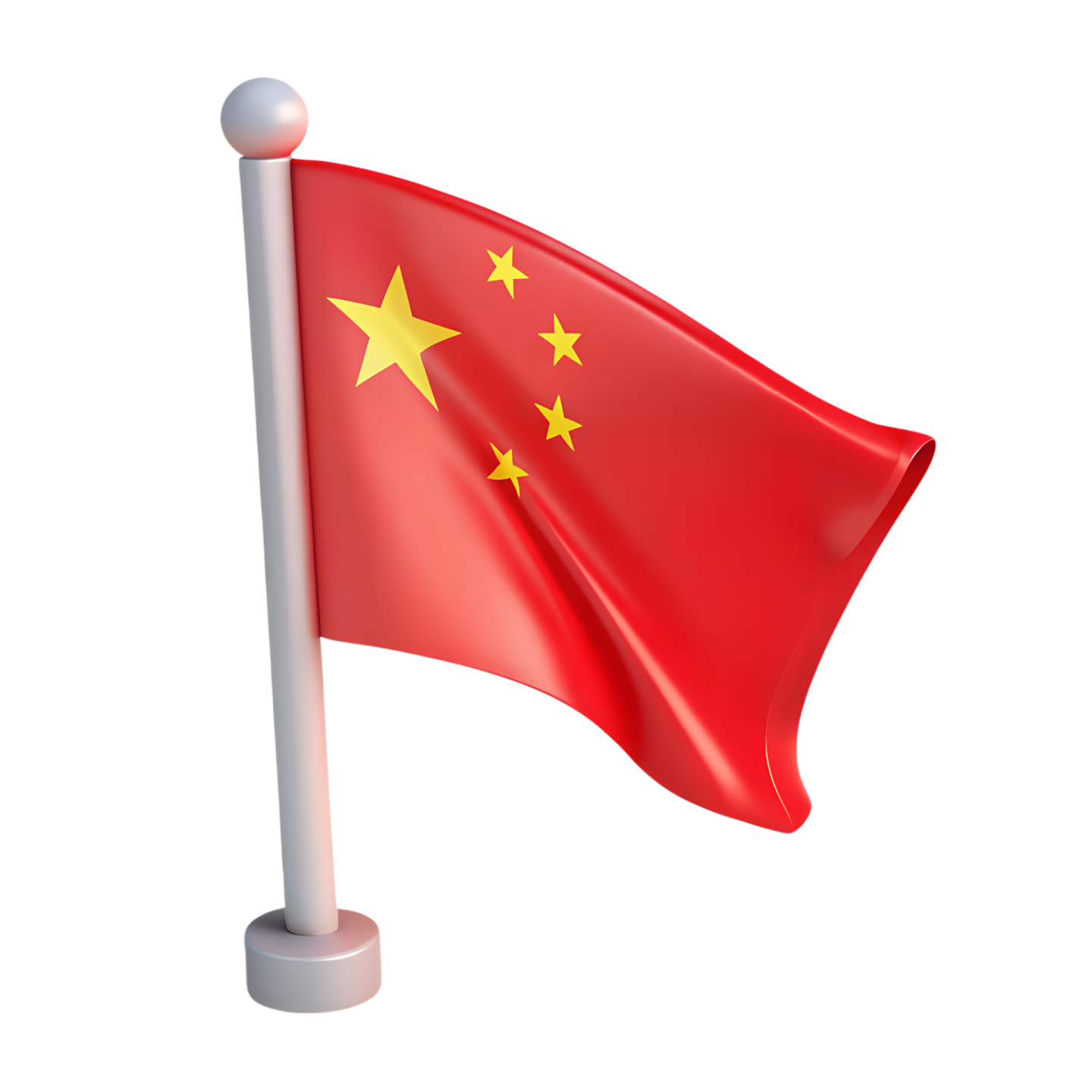 a chinese flag flying in the wind