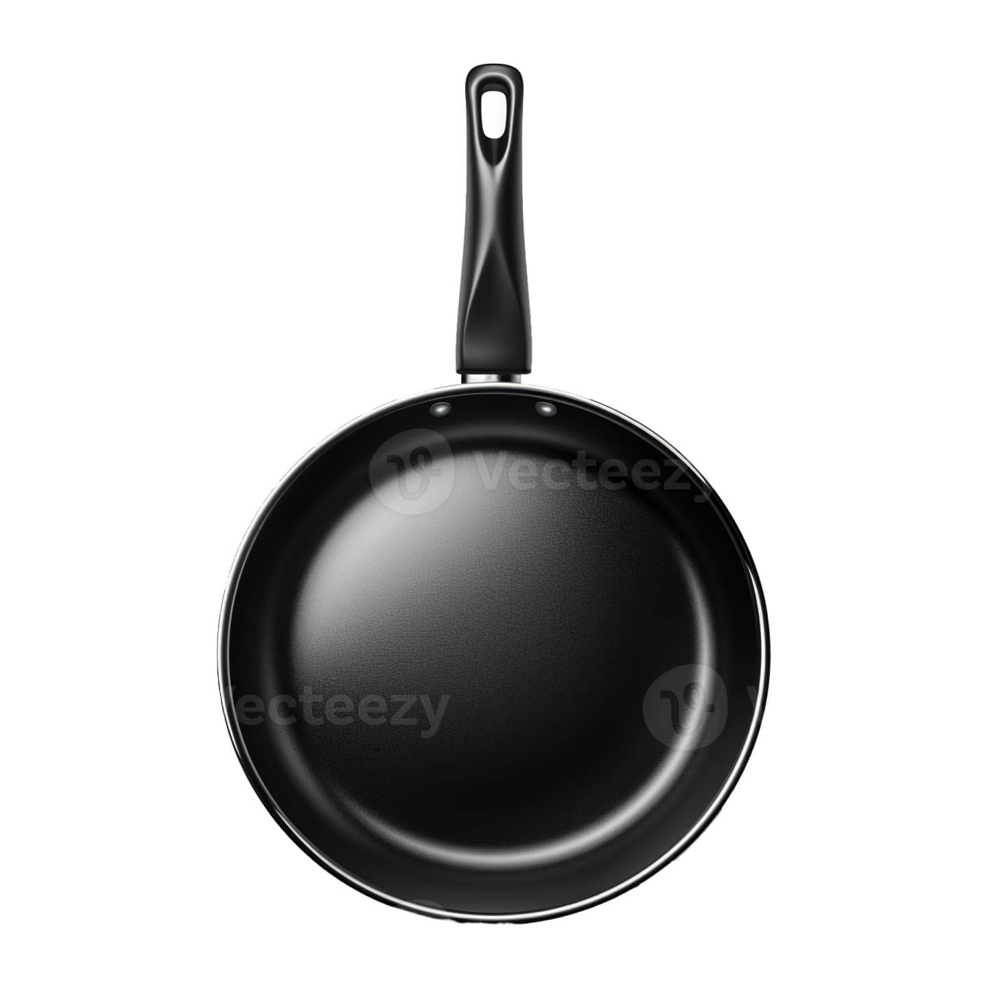 a black frying pan on a white background