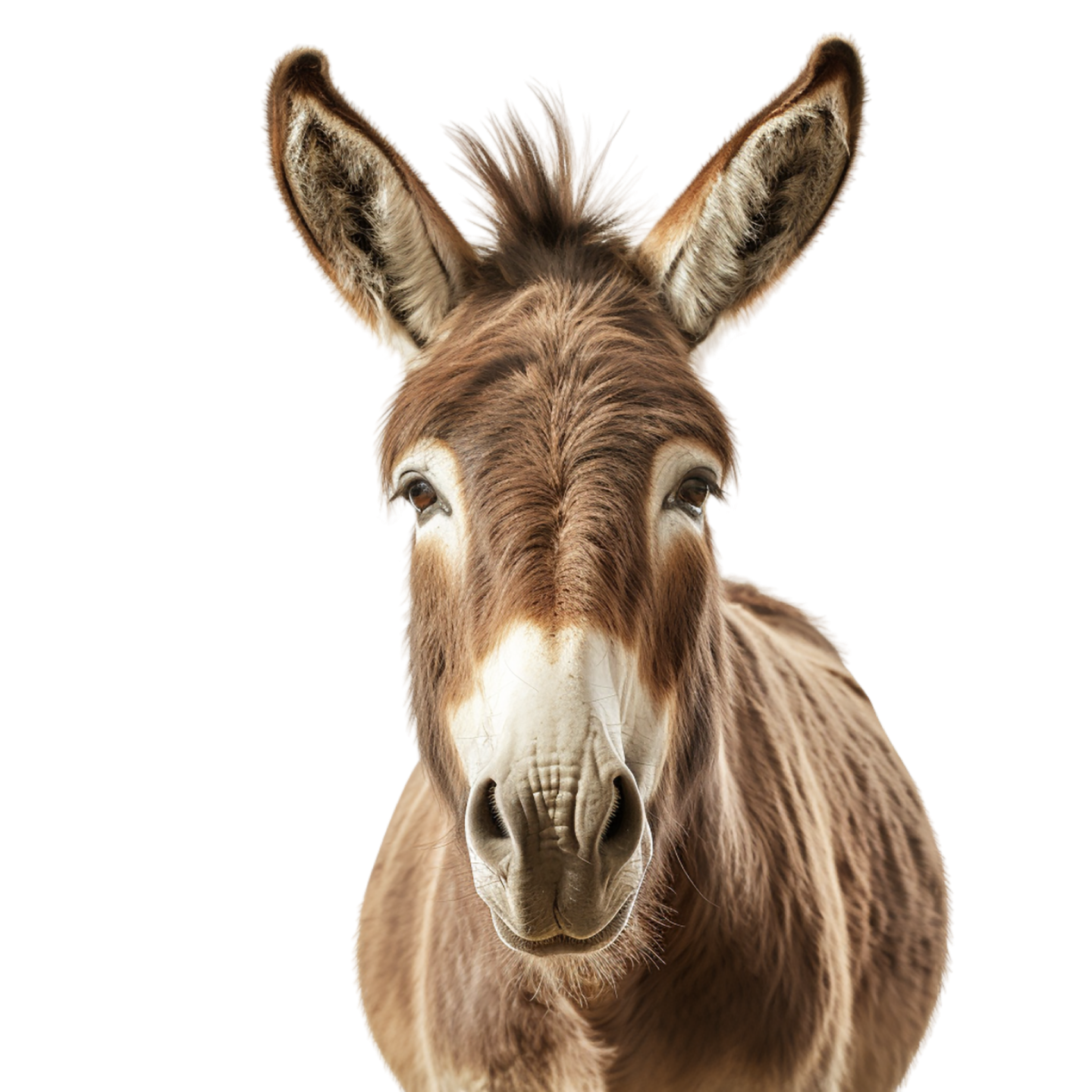 a close up of a donkey looking at the camera