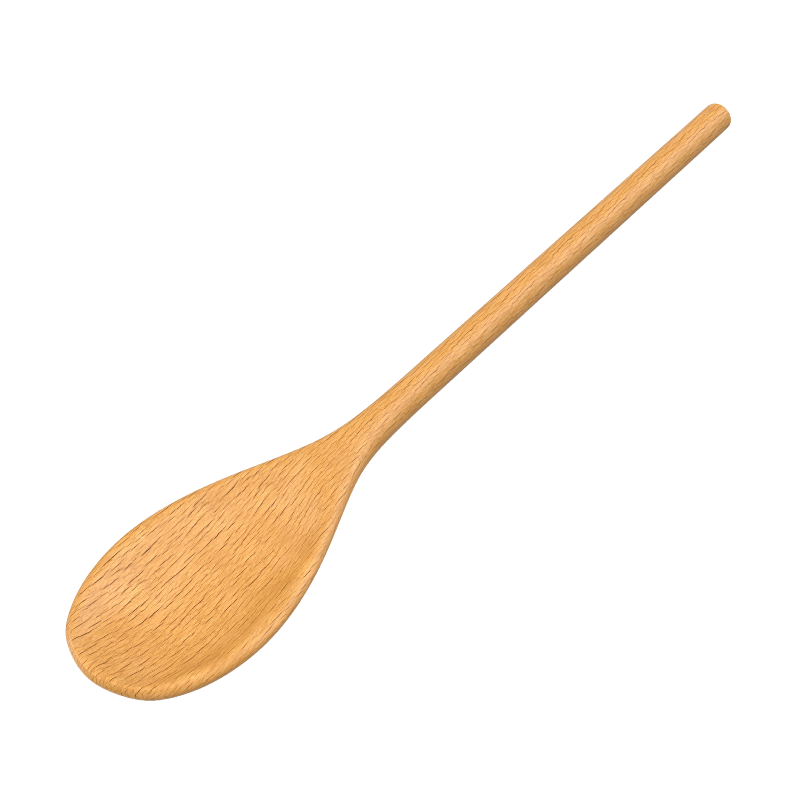 a wooden spoon on a white background