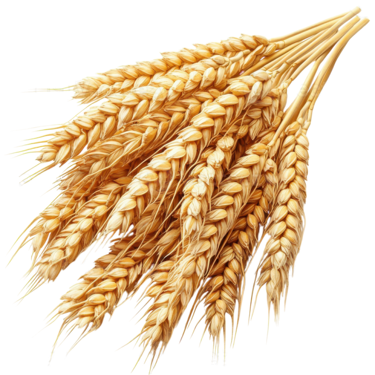 wheat on a white background