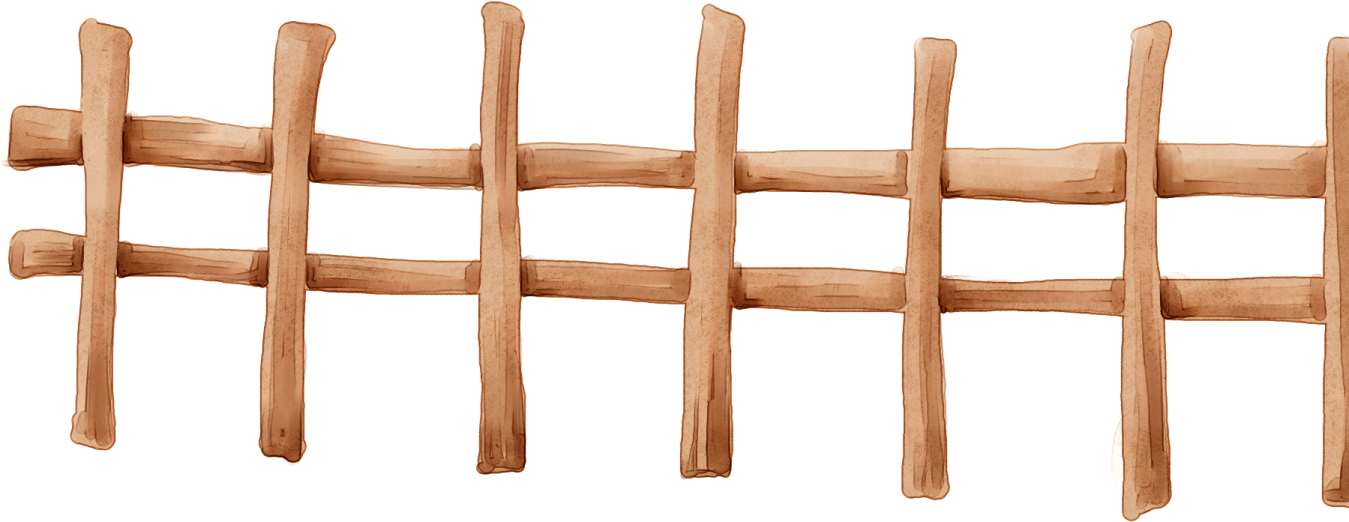 a wooden fence on a white background