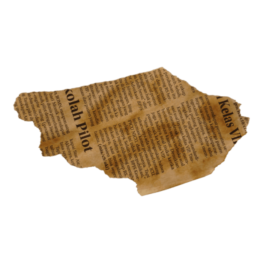 a piece of paper that has been torn into it
