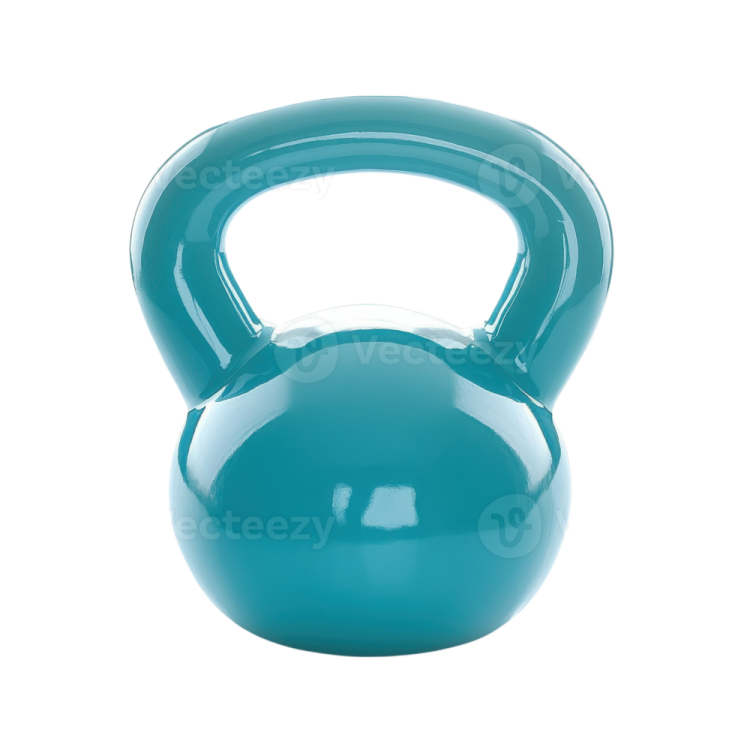 a blue kettle on a white background