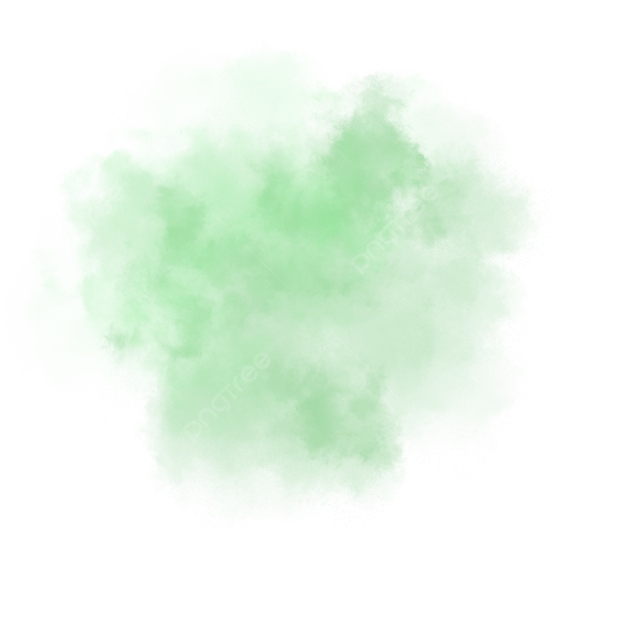 a green smoke cloud on a white background
