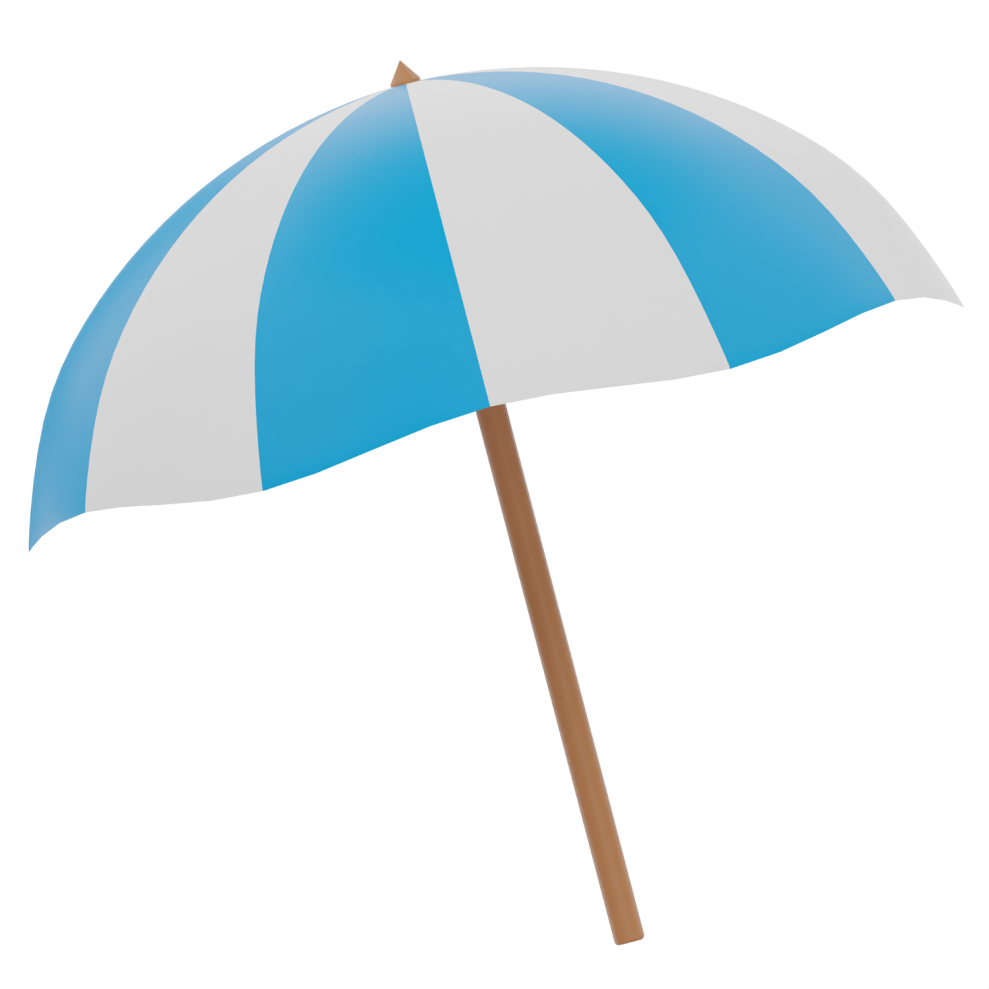 a blue and white umbrella