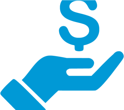 a hand holding a dollar sign
