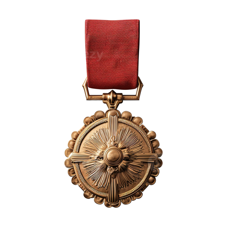 a medal on a white background