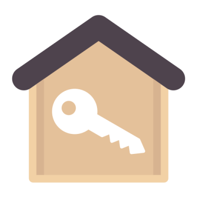 a house with a key inside