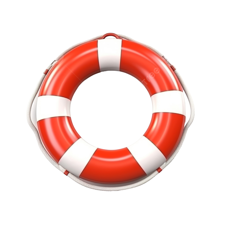 an inflatable life ring on a white background