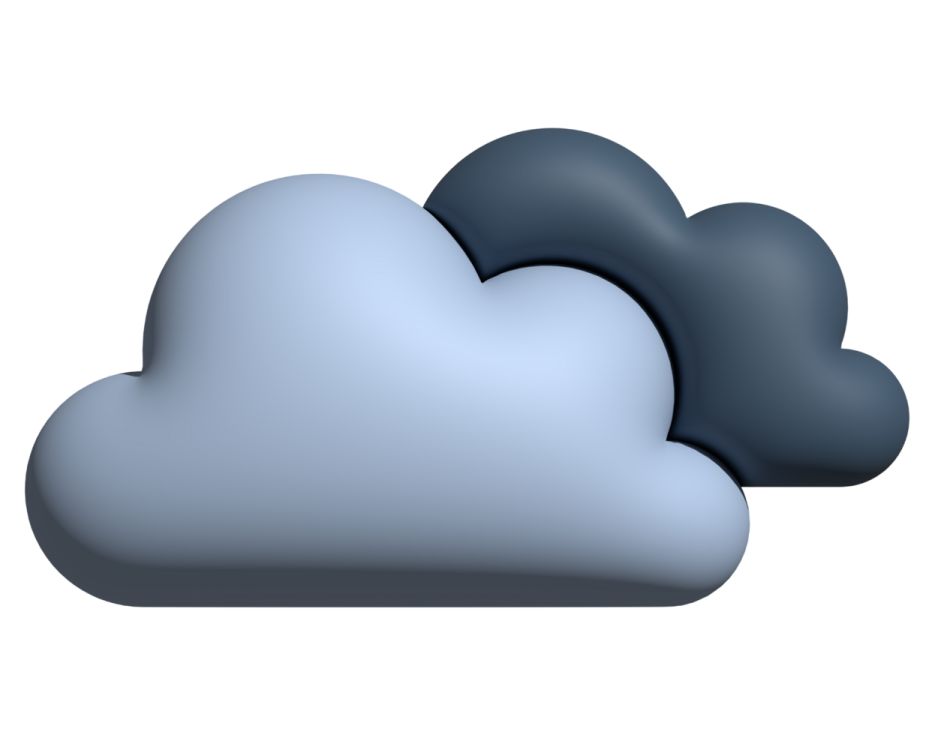 a blue and black cloud