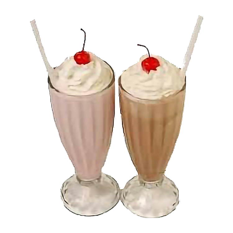 two glasses filled with whipped cream and a cherry on top