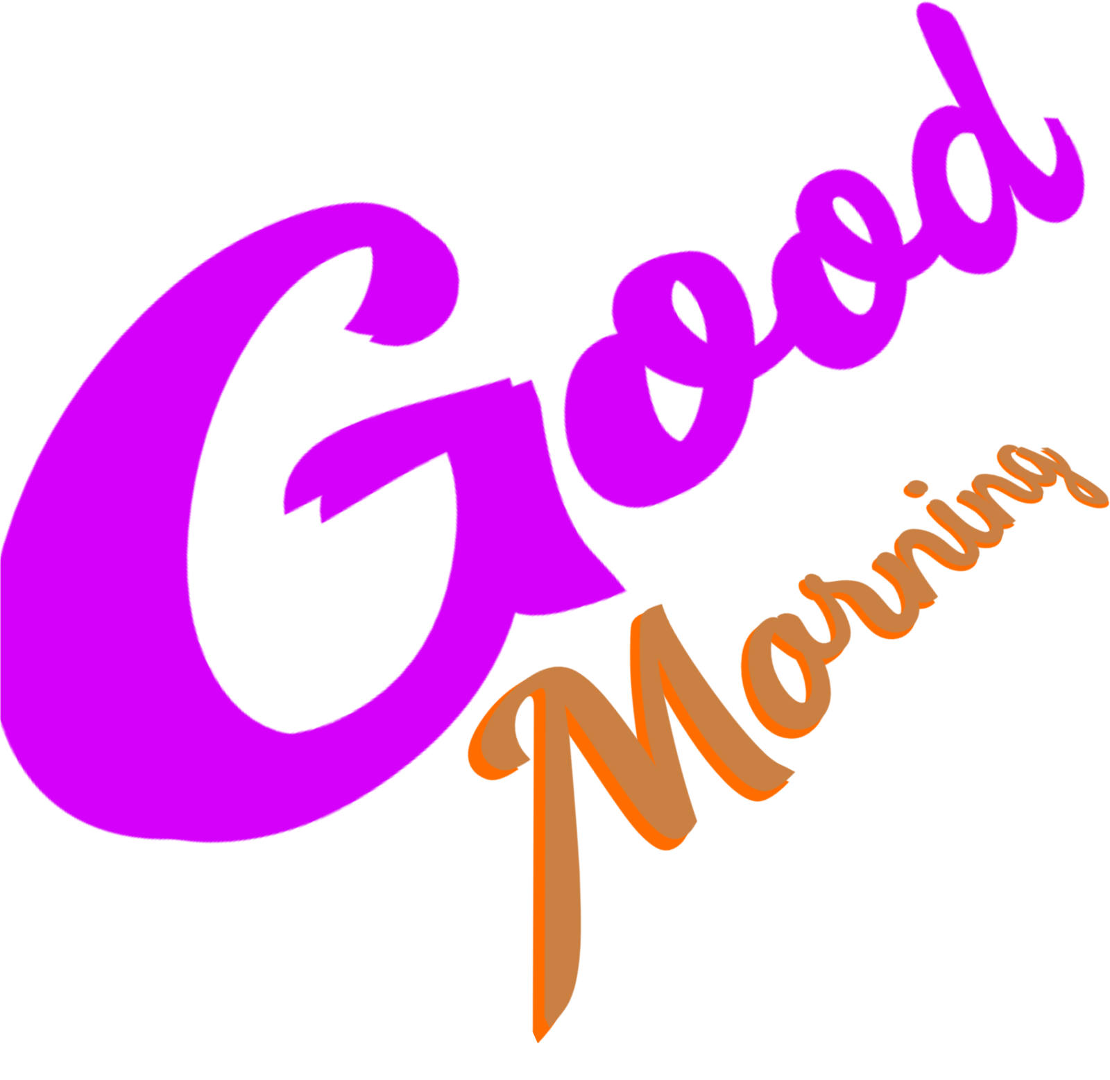a purple and orange logo with the words good mom