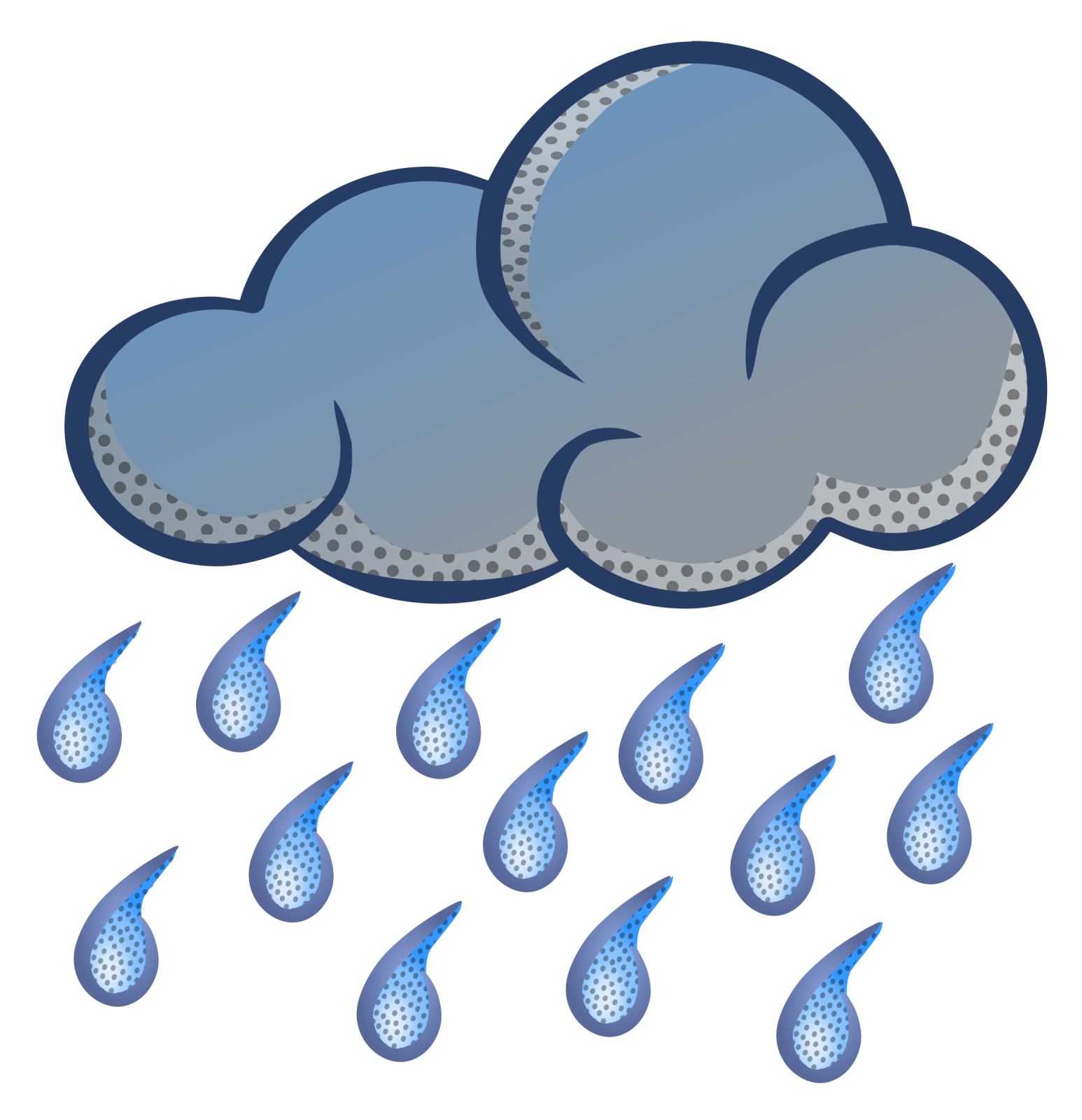 a cloud with rain coming from it