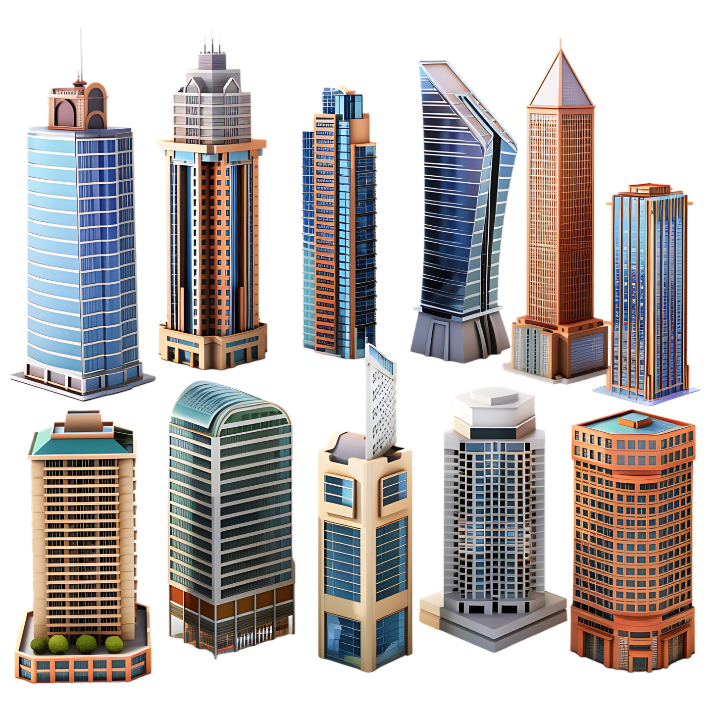 a group of skyscrapers