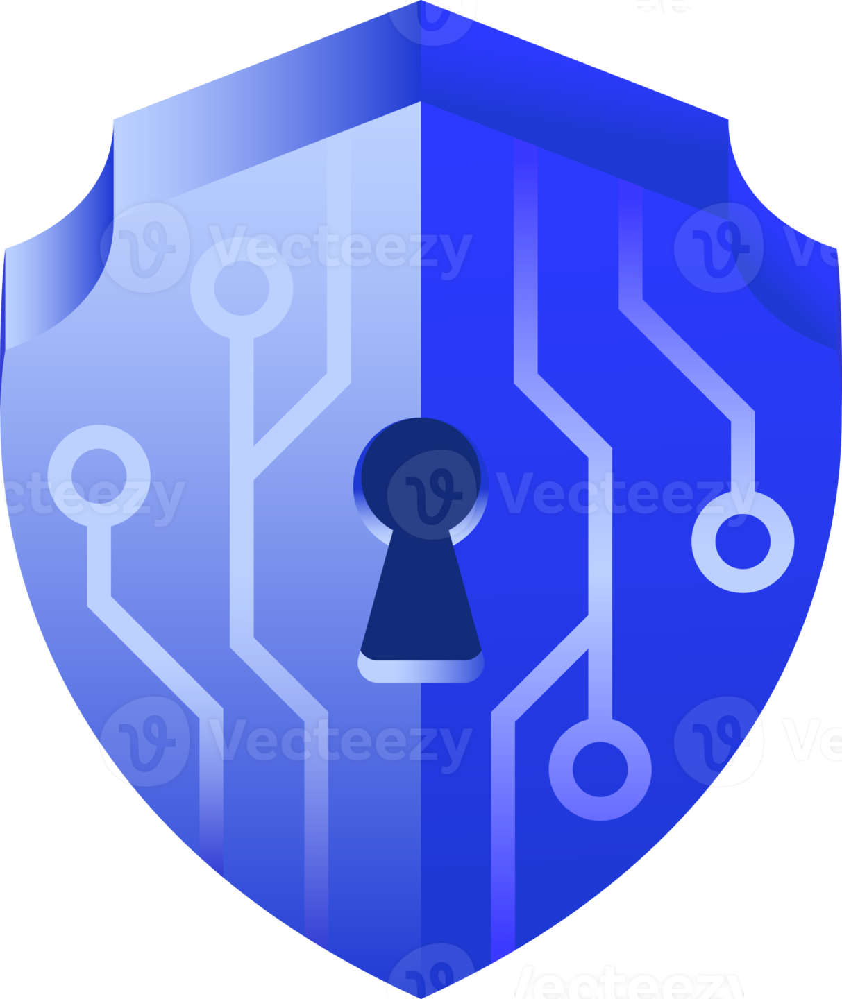 a shield with a lock on it