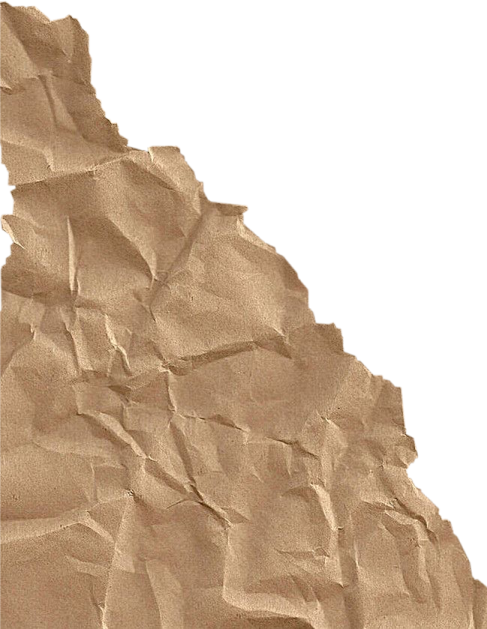 a piece of brown paper on a white background