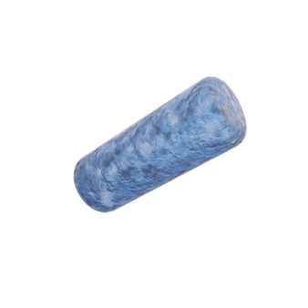 a blue and white marble tube