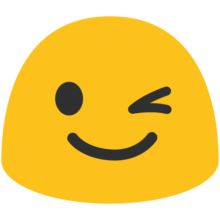 a yellow smiley face with an open mouth