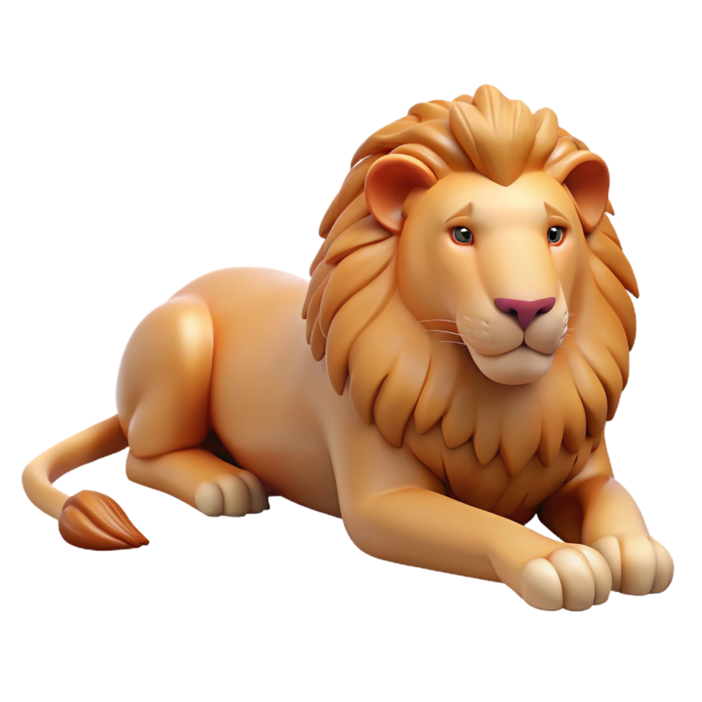 a toy of a lion laying down