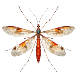 an insect on a white background