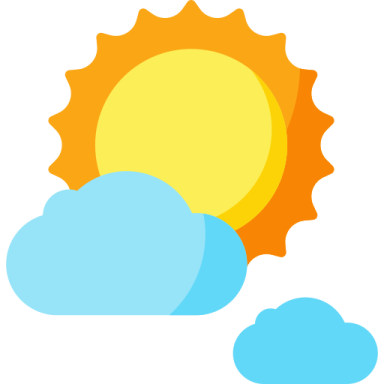the sun and clouds