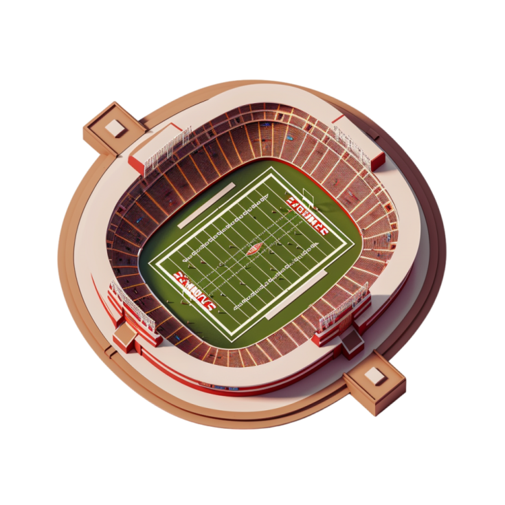 an aerial view of a football stadium