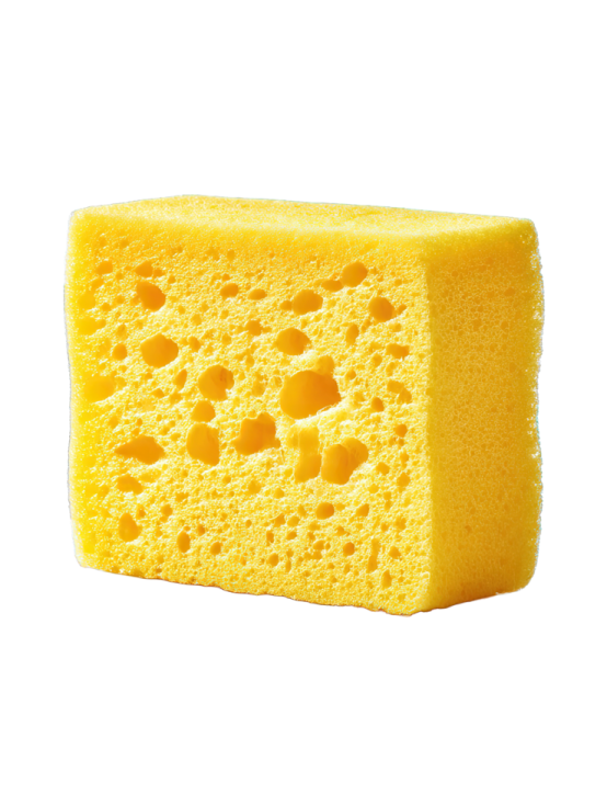 a piece of cheese on a white background