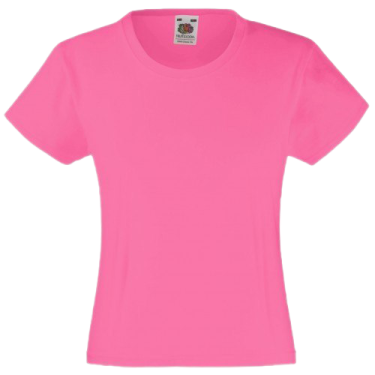 a bright pink ladies's t - shirt