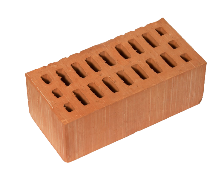 a brick with four holes in it