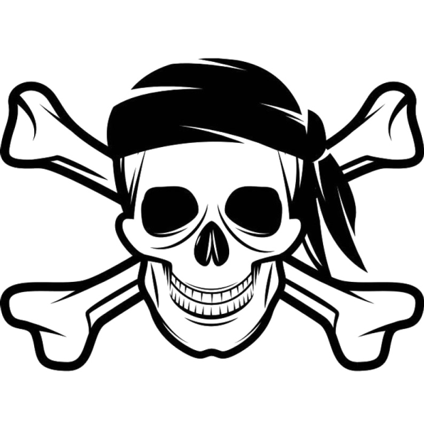 a pirate skull and crossbones