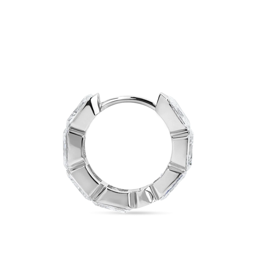 a diamond eternity ring in white gold