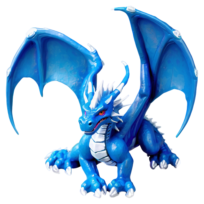 an image of a blue and white dragon