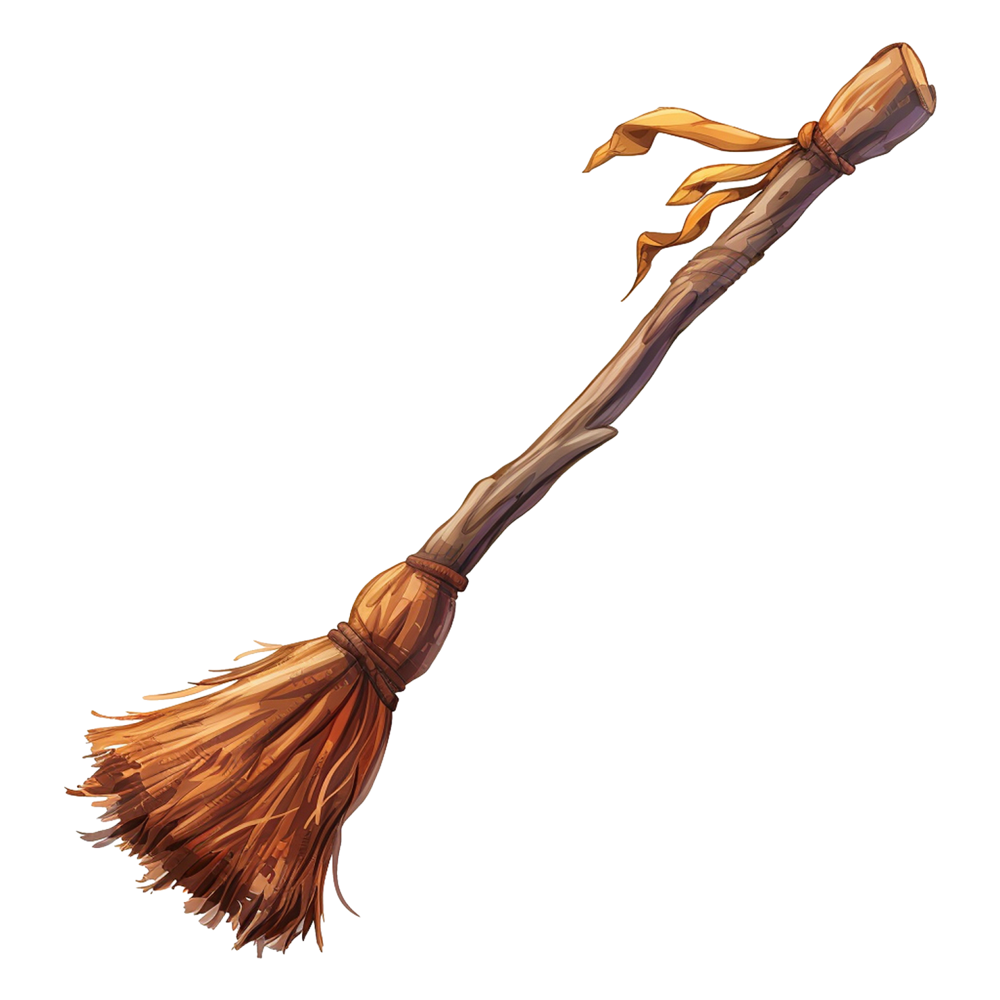 a broom on a white background