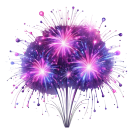 purple fireworks png clipart