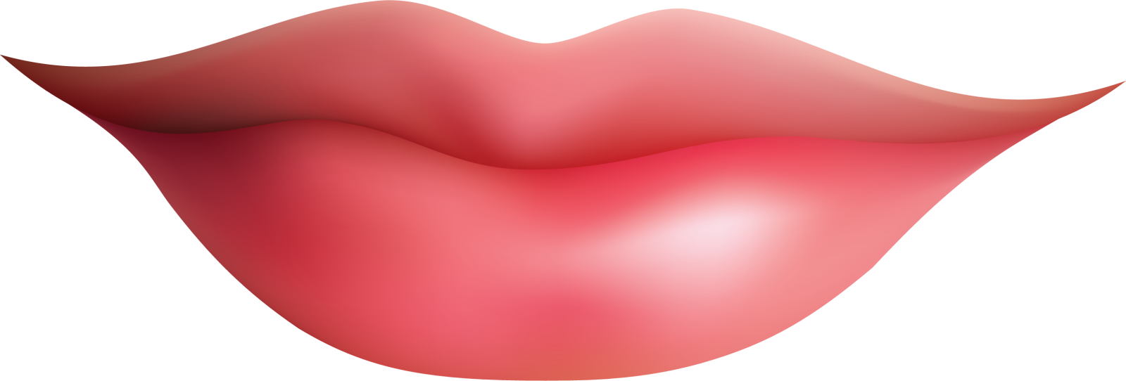 a red lip on a white background