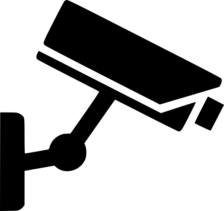 a black and white surveillance camera